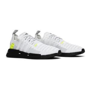 Adidas NMD R1 “All Over Logo” White Solar Yellow Boost Sneakers Size 14